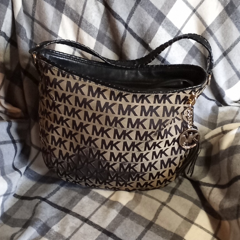 EUC Vintage MICHAEL Michael Kors Leather Trimmed Purse